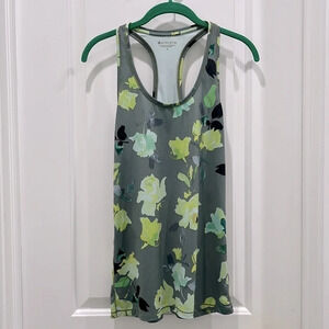 Athleta Multi-Color Floral Green Athletic Tank Sz. S